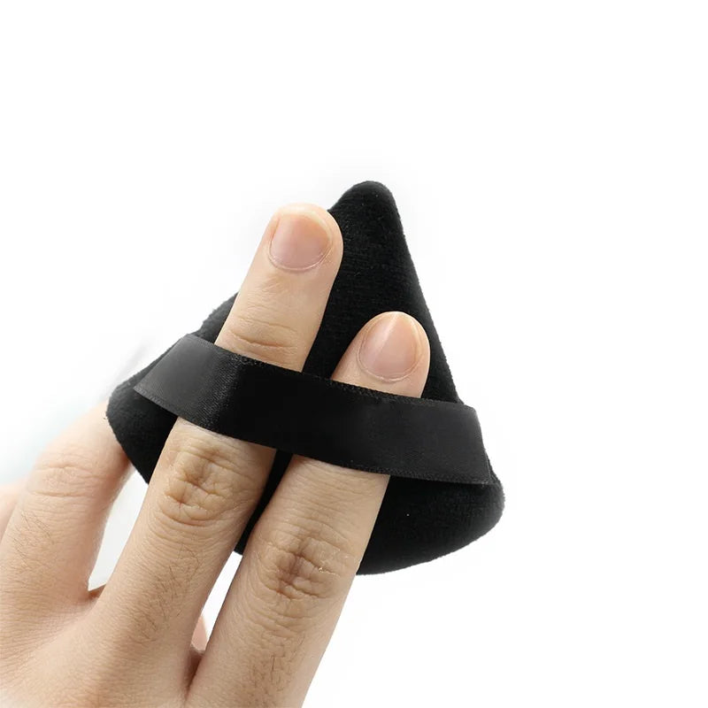Triangle Velvet Makeup Puffs — Reusable Mini Powder Puff Set