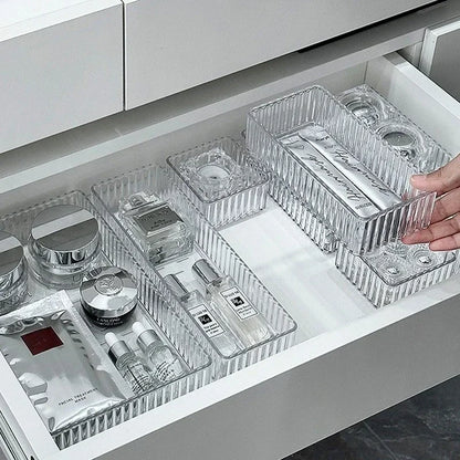 Clear Modular Drawer Organizer Bins