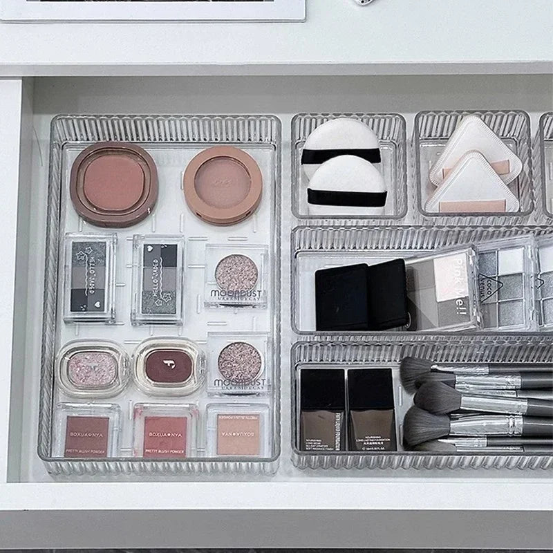 Clear Modular Drawer Organizer Bins