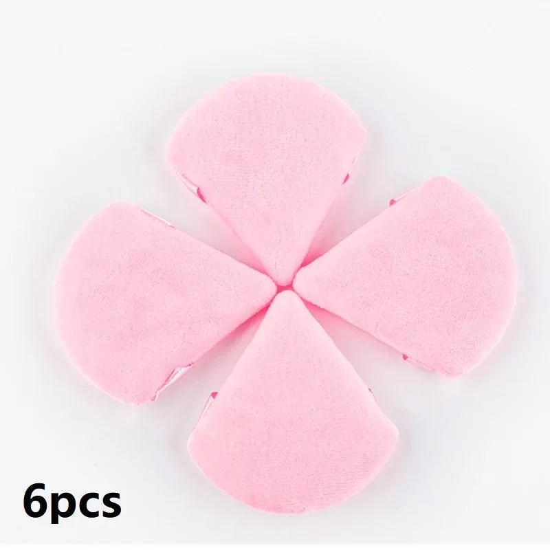 Triangle Velvet Makeup Puffs — Reusable Mini Powder Puff Set