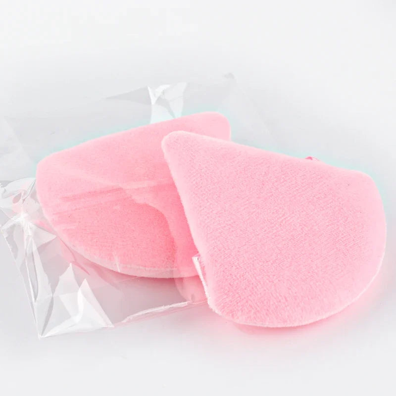 Triangle Velvet Makeup Puffs — Reusable Mini Powder Puff Set