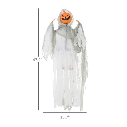 Light-Up Hanging Pumpkin Ghost with Sound