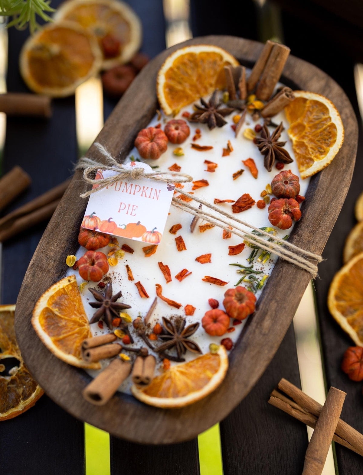 Hand-Poured Wooden Pumpkin Bowl Candle
