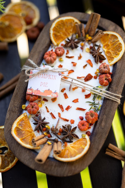 Hand-Poured Wooden Pumpkin Bowl Candle
