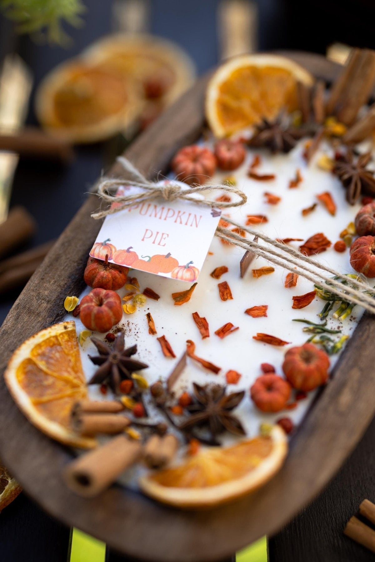 Hand-Poured Wooden Pumpkin Bowl Candle