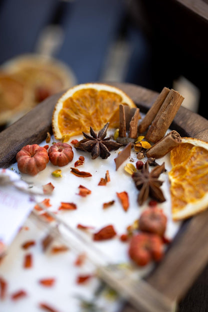 Hand-Poured Wooden Pumpkin Bowl Candle